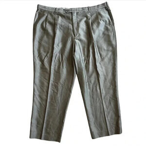 VTG PHAT FARM Premium Dress Pants Mens 51R Slacks Gray Silver Satin Pleat Cuff